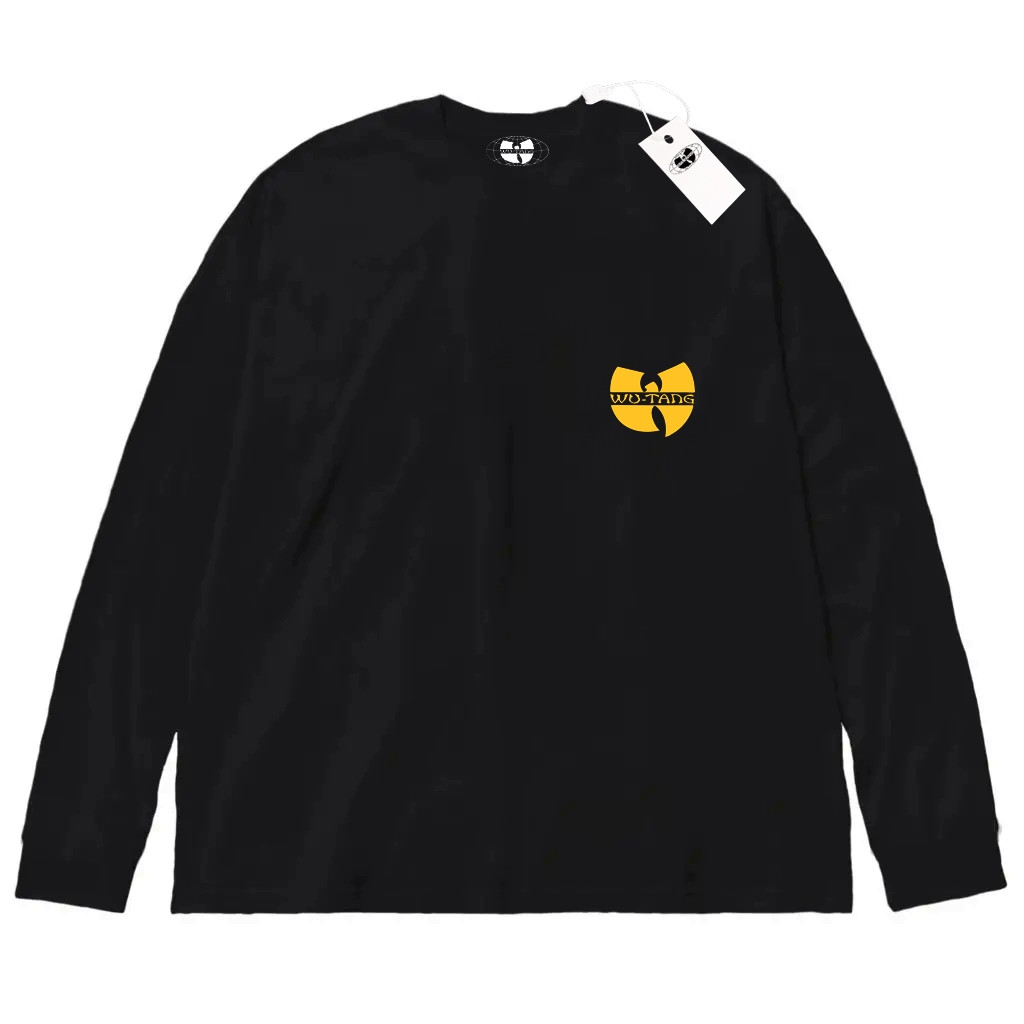 Чорний лонгслів Wu Tang Clan унісекс Logo унісекс Вутанг Клан