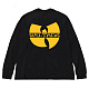 Чорний лонгслів Wu Tang Clan унісекс Logo унісекс Вутанг Клан
